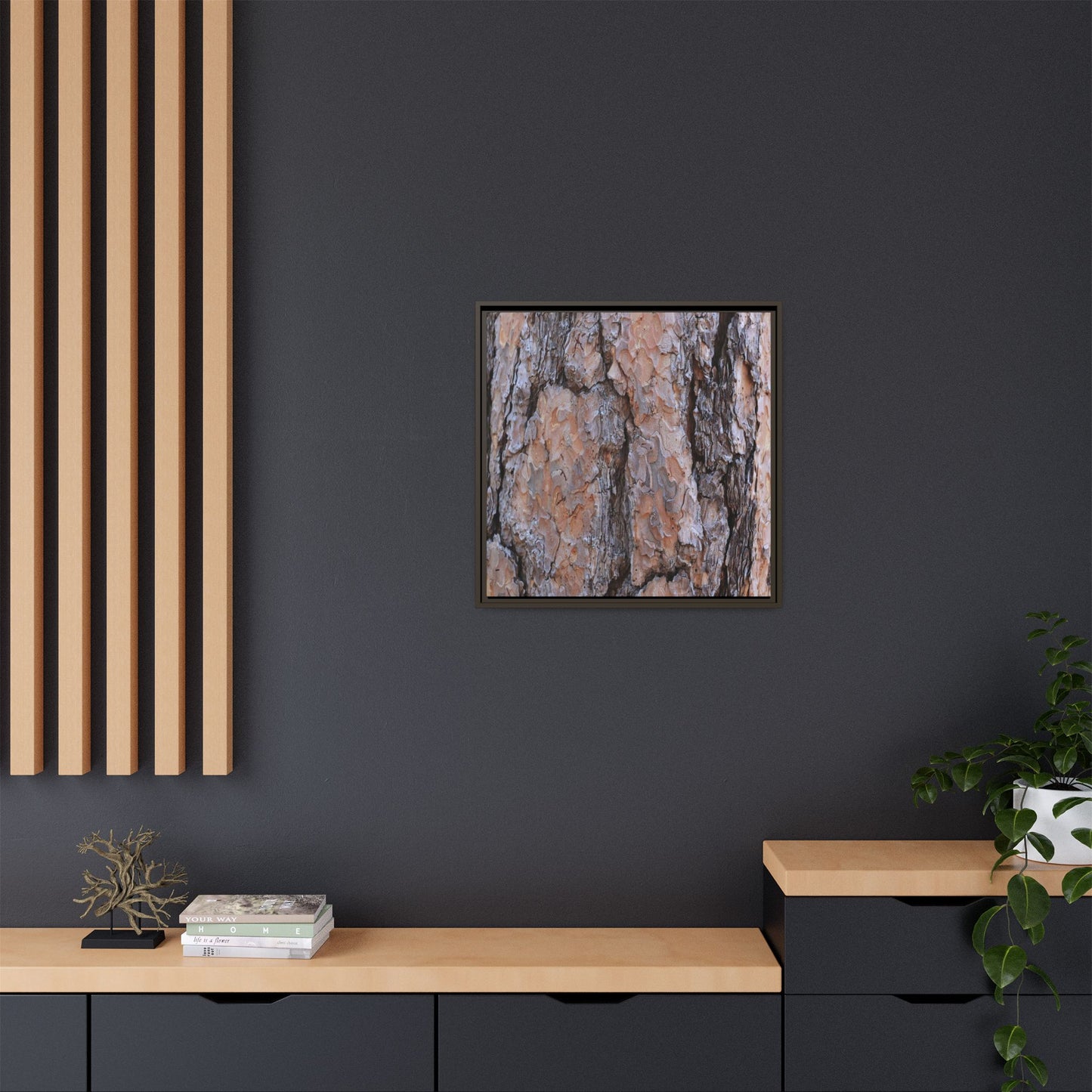 Tree Skin Symphony - Unique Stretched Canvas Wall Art