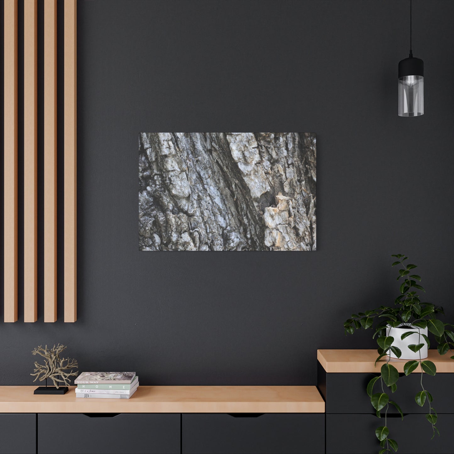 Nature's Rough Embrace - Unique Frameless Canvas Wall Art