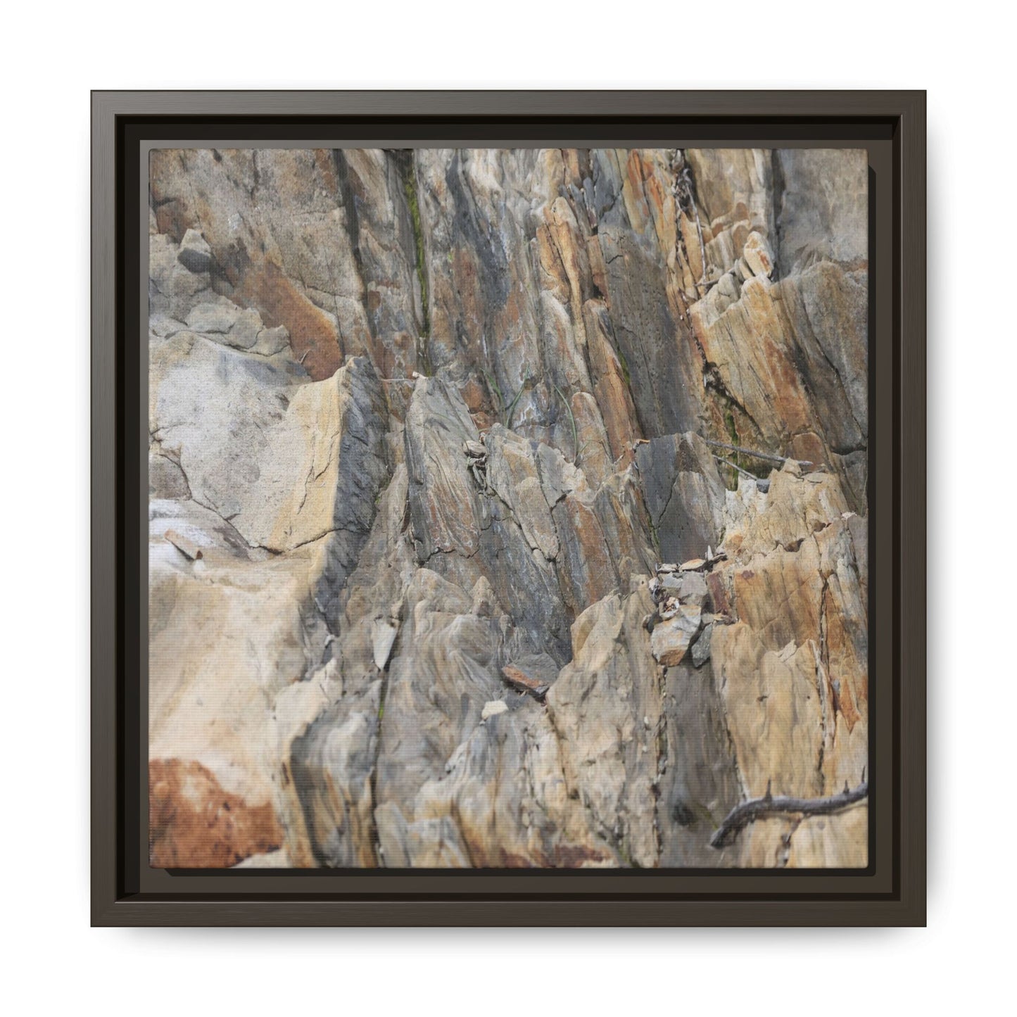 Stone's Silent Symphony - Unique Stretched Canvas Wall Art