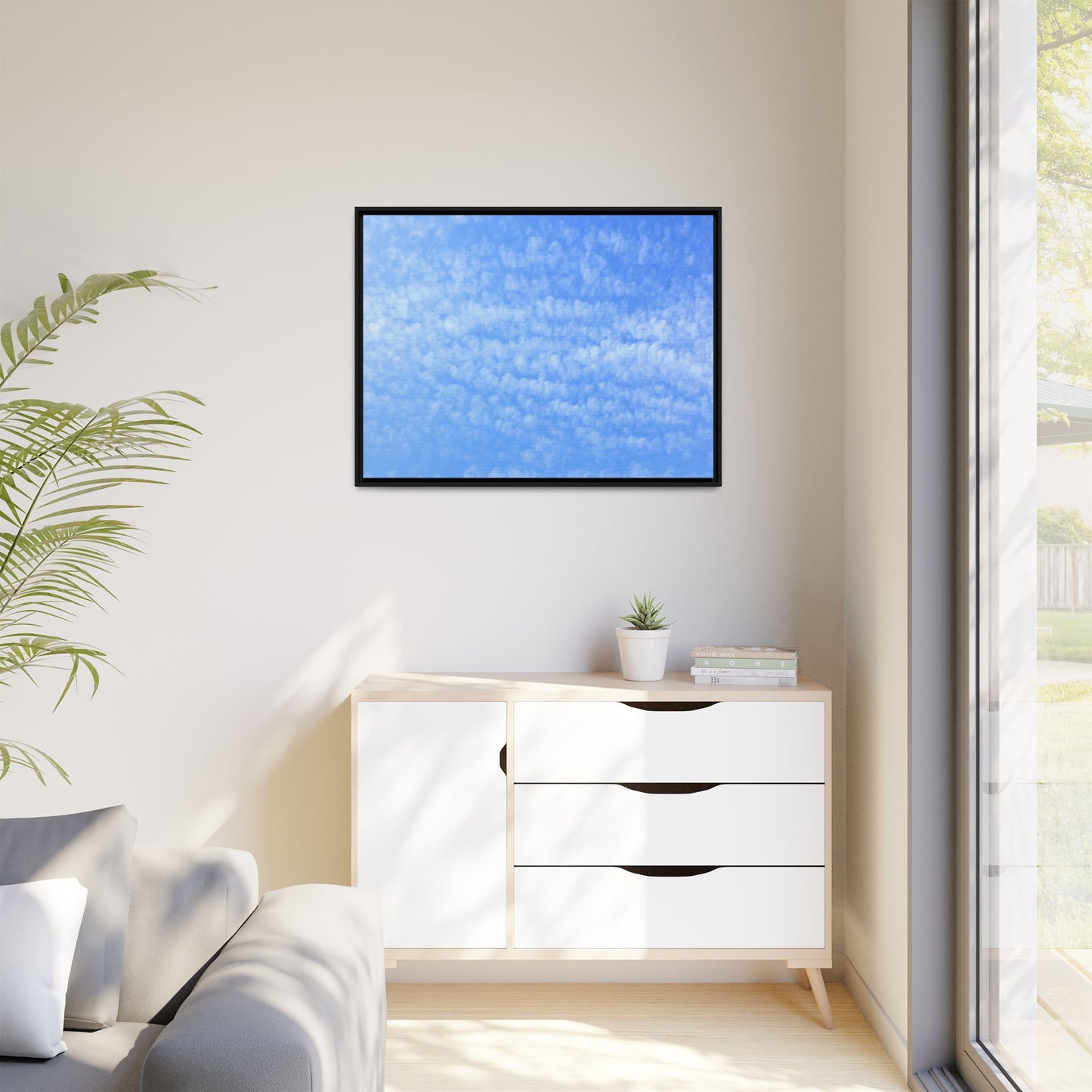 Wispy Blue Dreams - Unique Stretched Canvas Wall Art