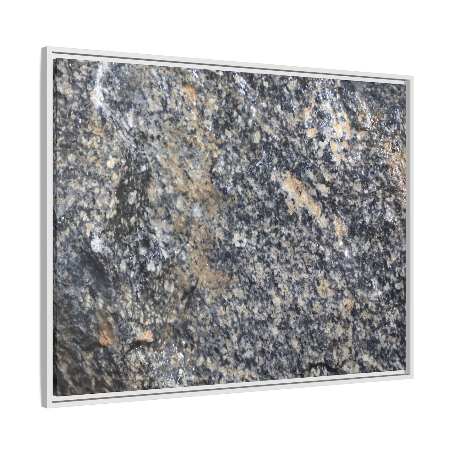 Crystalline Echoes - Unique Stretched Canvas Wall Art