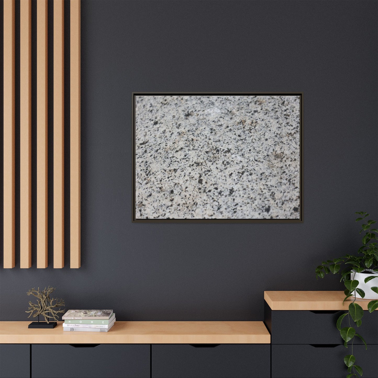 Monochrome Mosaic - Unique Stretched Canvas Wall Art