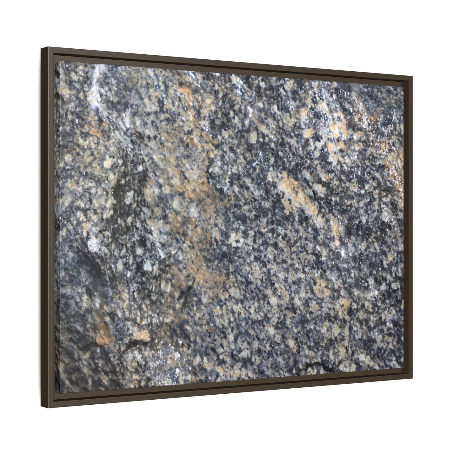 Crystalline Echoes - Unique Stretched Canvas Wall Art
