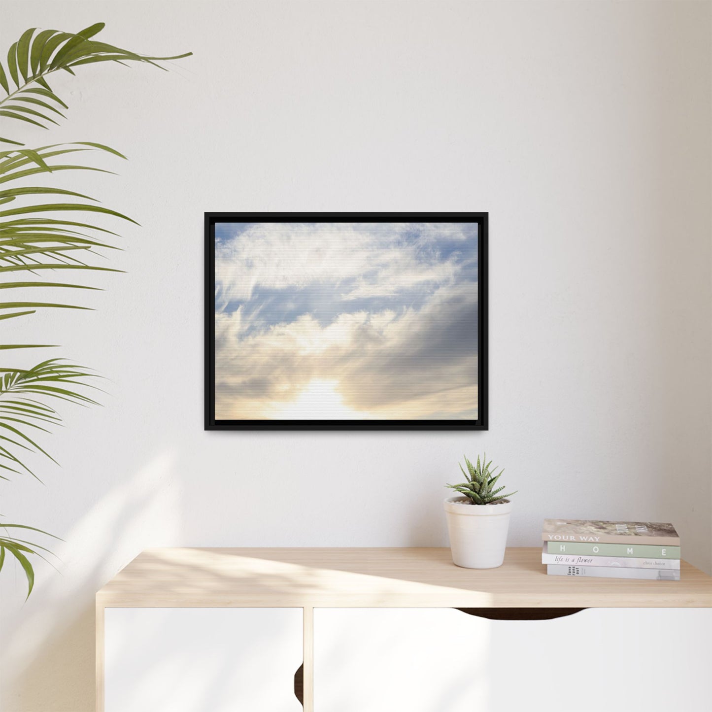 Sky's Ethereal Whisper - Unique Stretched Canvas Wall Art