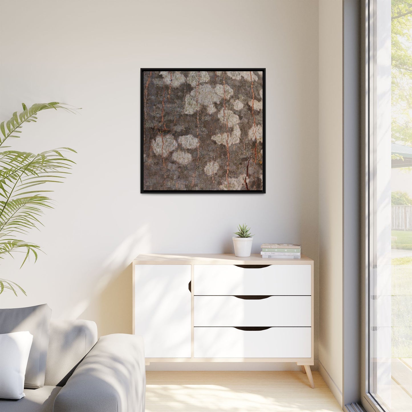 Lichen's Legacy - Unique Stretched Canvas Wall Art