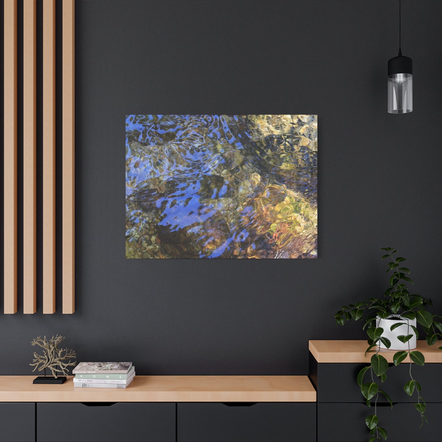 Azure Fragments - Unique Frameless Canvas Wall Art
