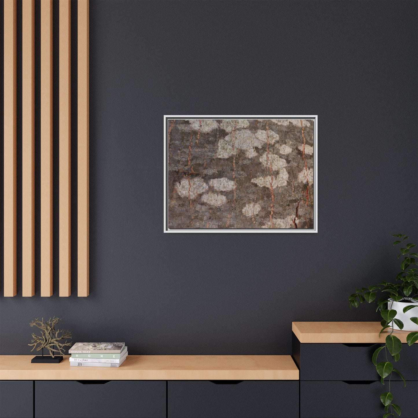Lichen's Legacy - Unique Stretched Canvas Wall Art
