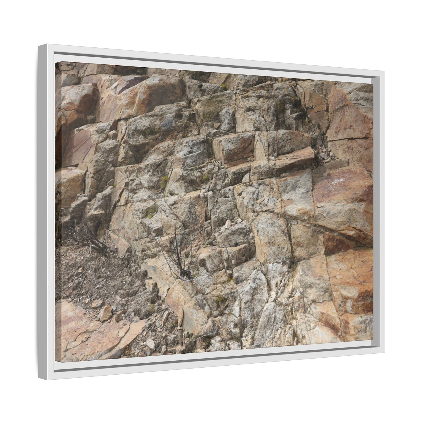 Stone's Silent Story - Unique Stretched Canvas Wall Art