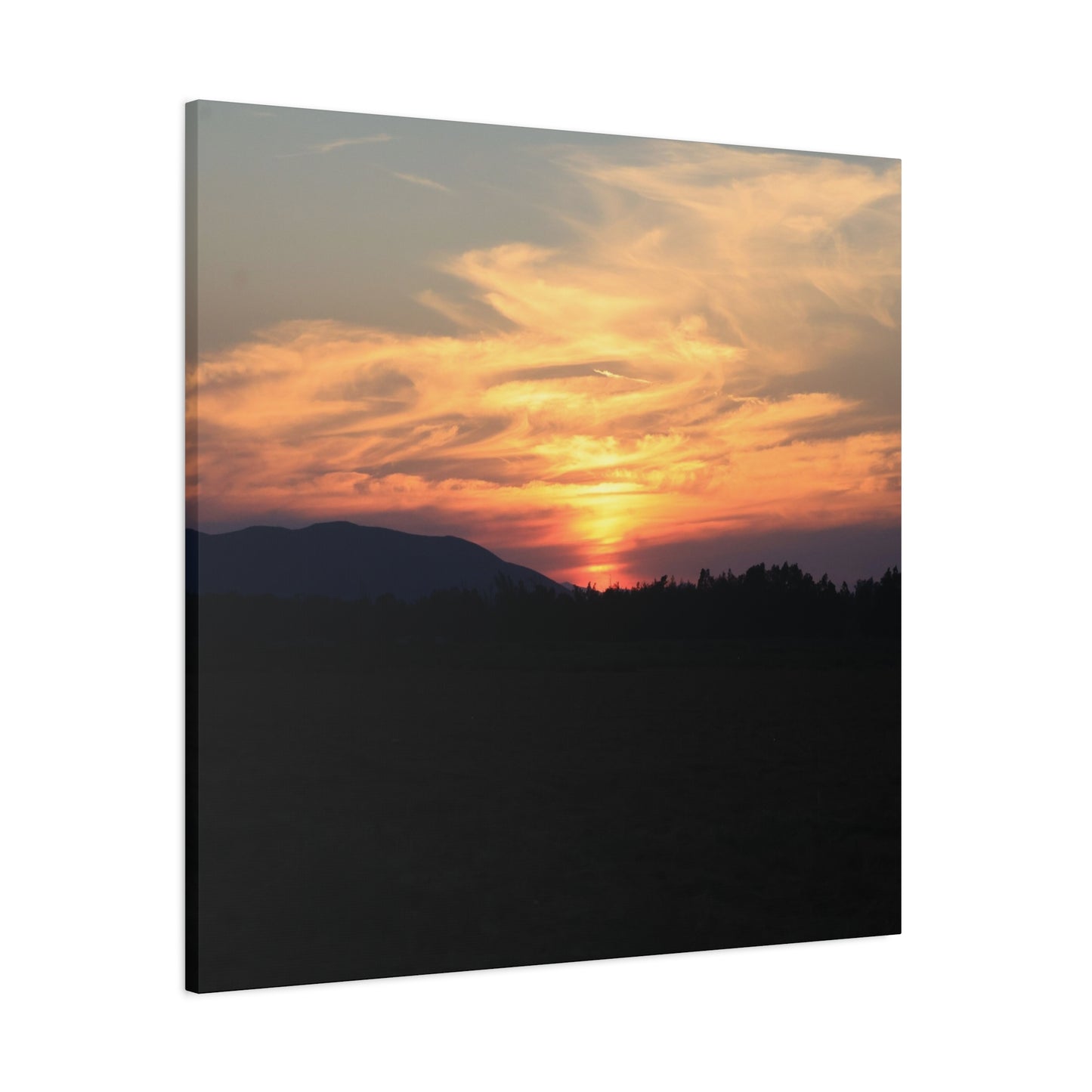Mountain Twilight - Unique Frameless Canvas Wall Art