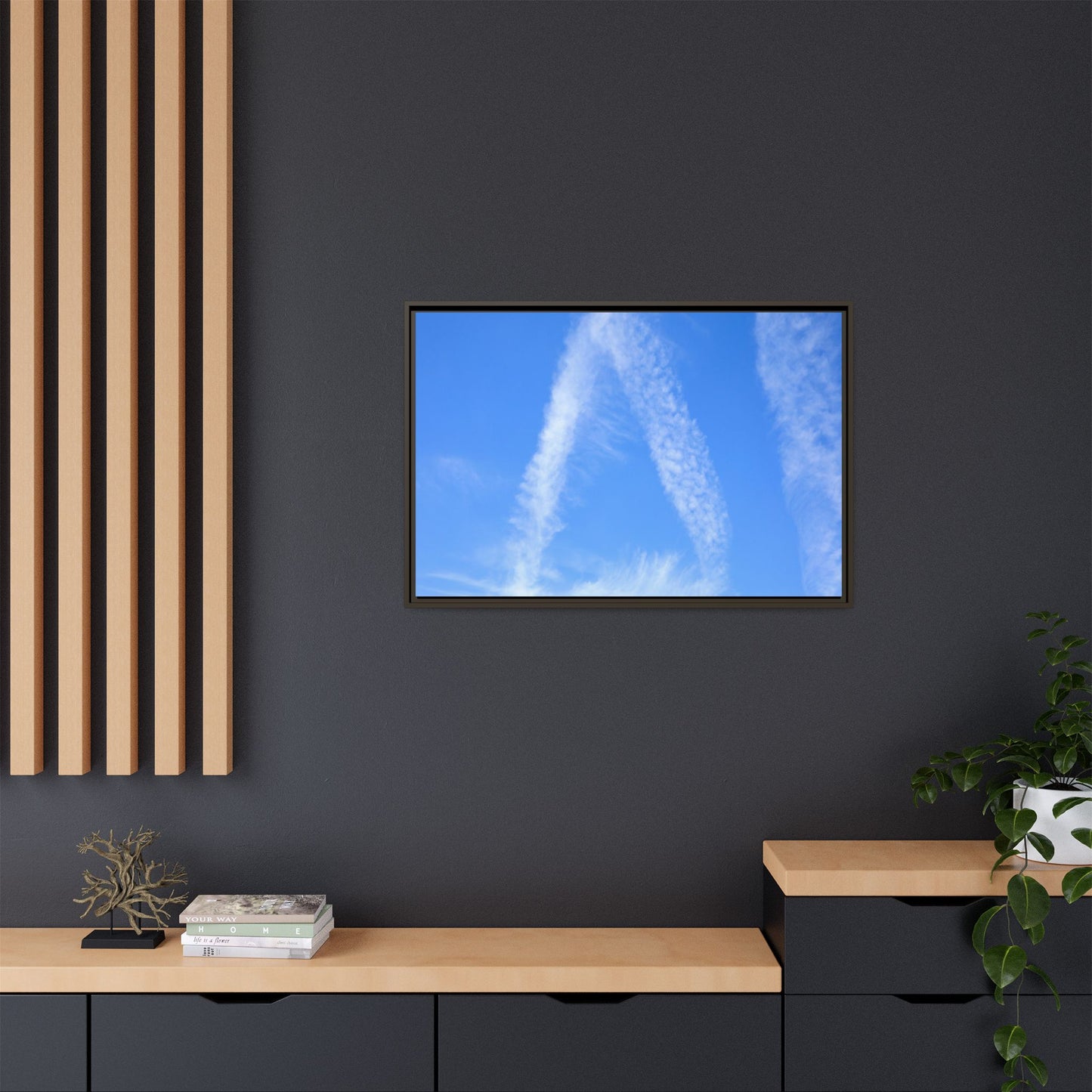 Skyward Whispers - Unique Stretched Canvas Wall Art