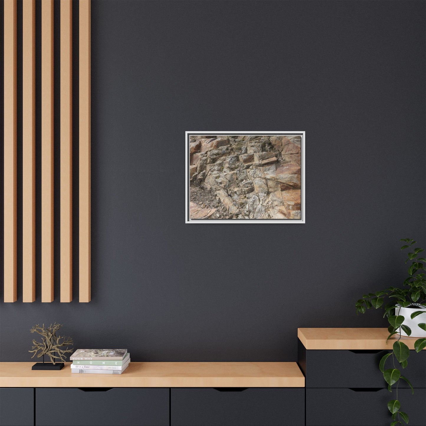 Stone's Silent Story - Unique Stretched Canvas Wall Art