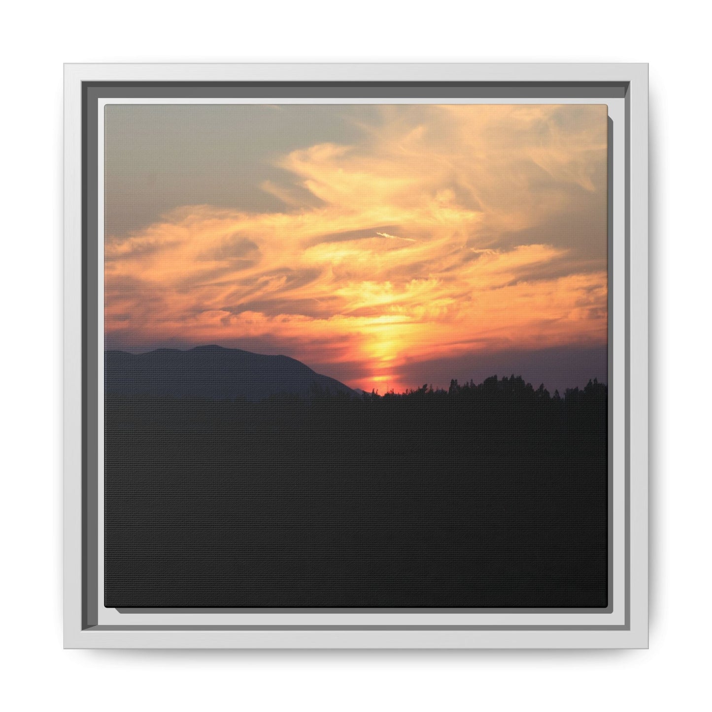 Gilded Horizon - Unique Stretched Canvas Wall Art