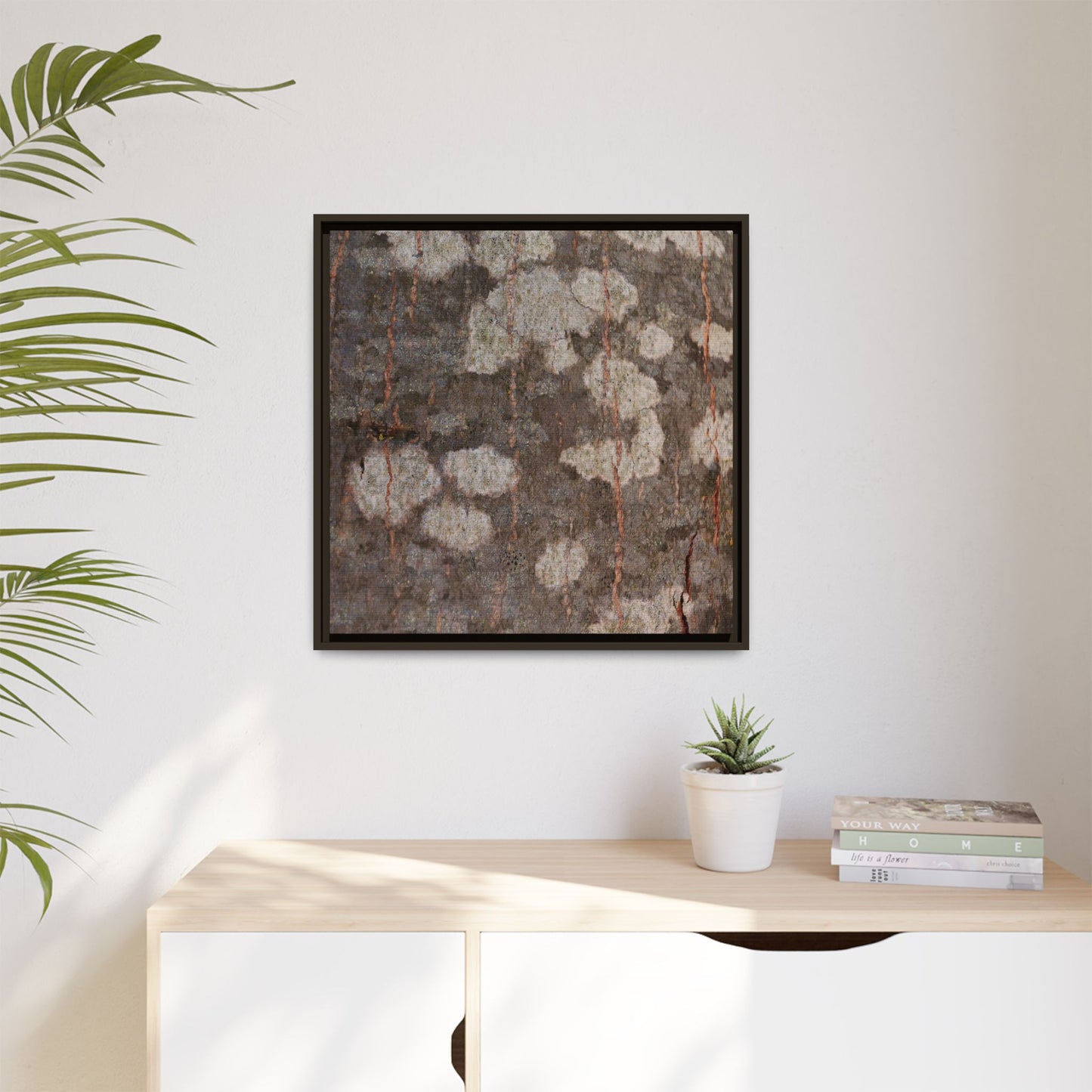 Lichen's Legacy - Unique Stretched Canvas Wall Art