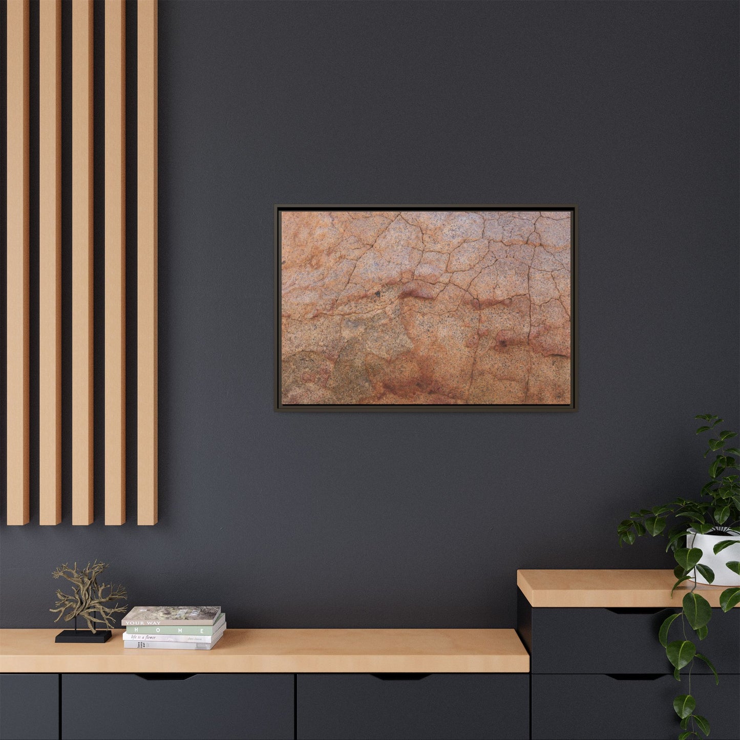 Russet Fissures - Unique Stretched Canvas Wall Art