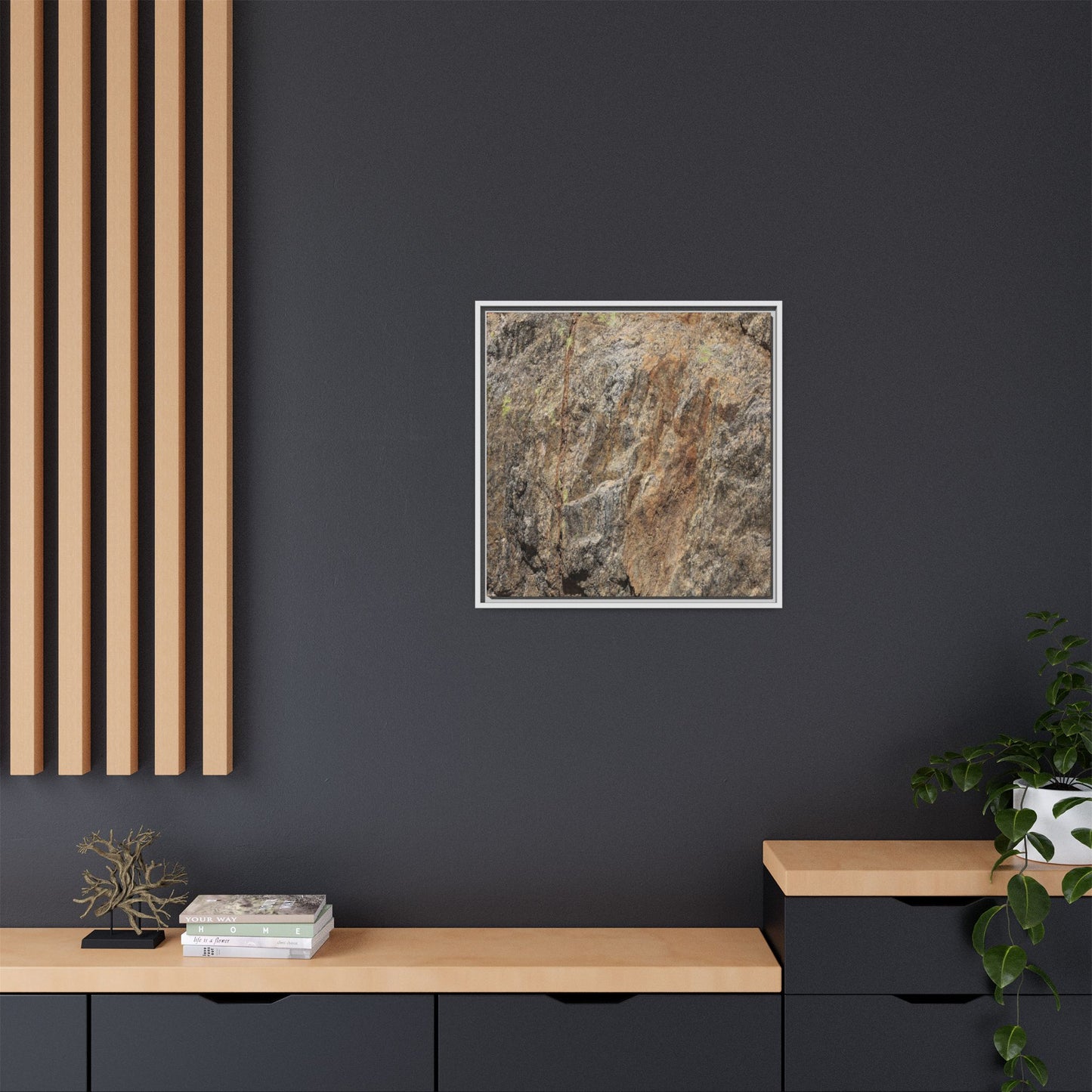 Weathered Rock Formation - Unique Stretched Canvas Wall Art