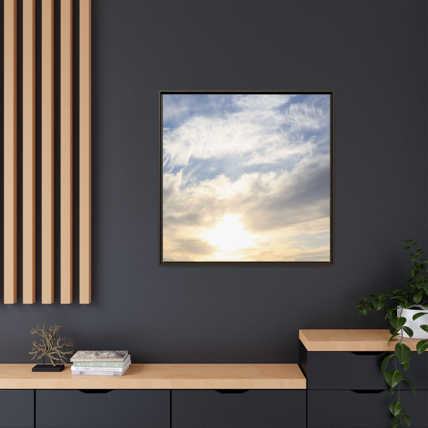 Sky's Ethereal Whisper - Unique Stretched Canvas Wall Art