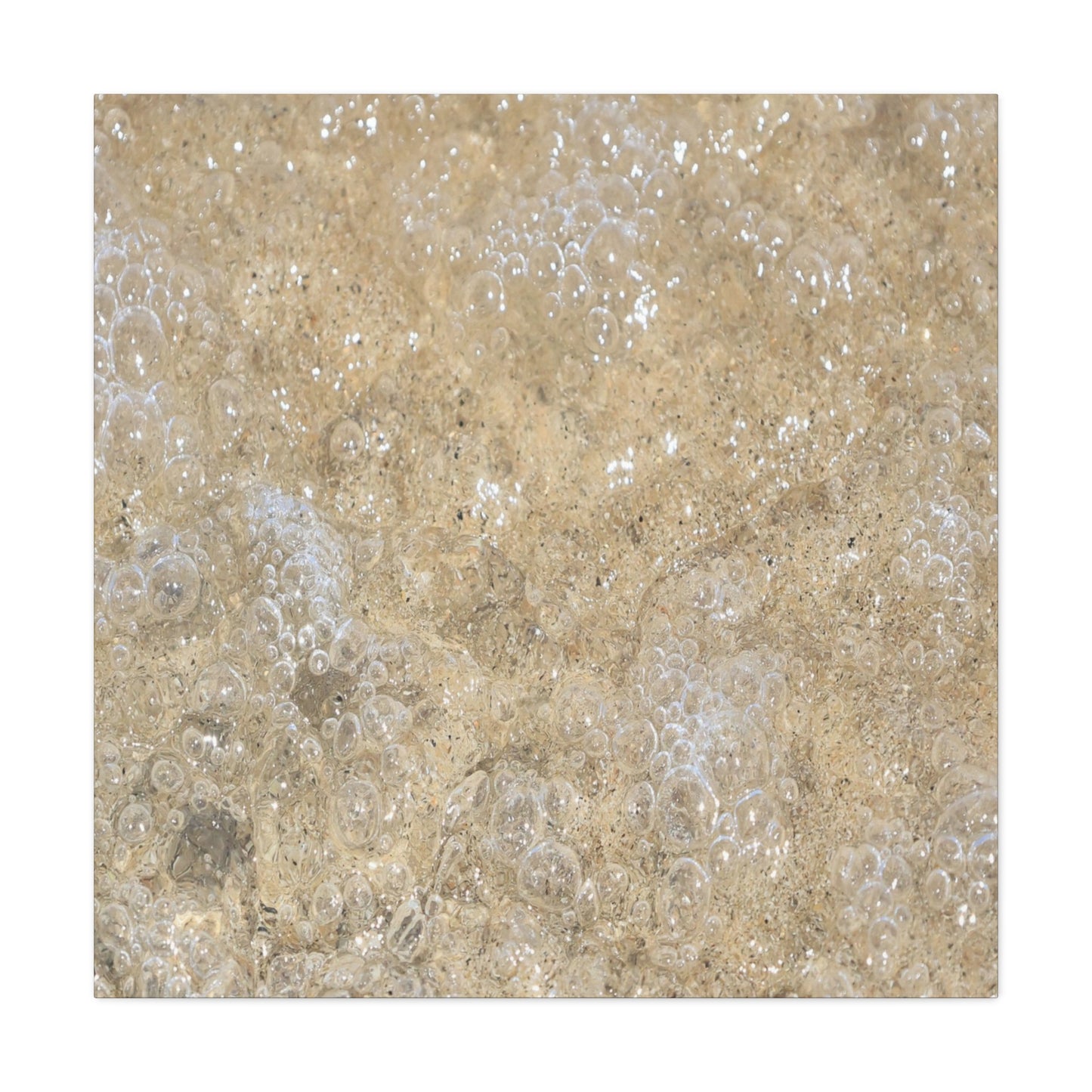 Bubbles in Sand - Unique Frameless Canvas Wall Art