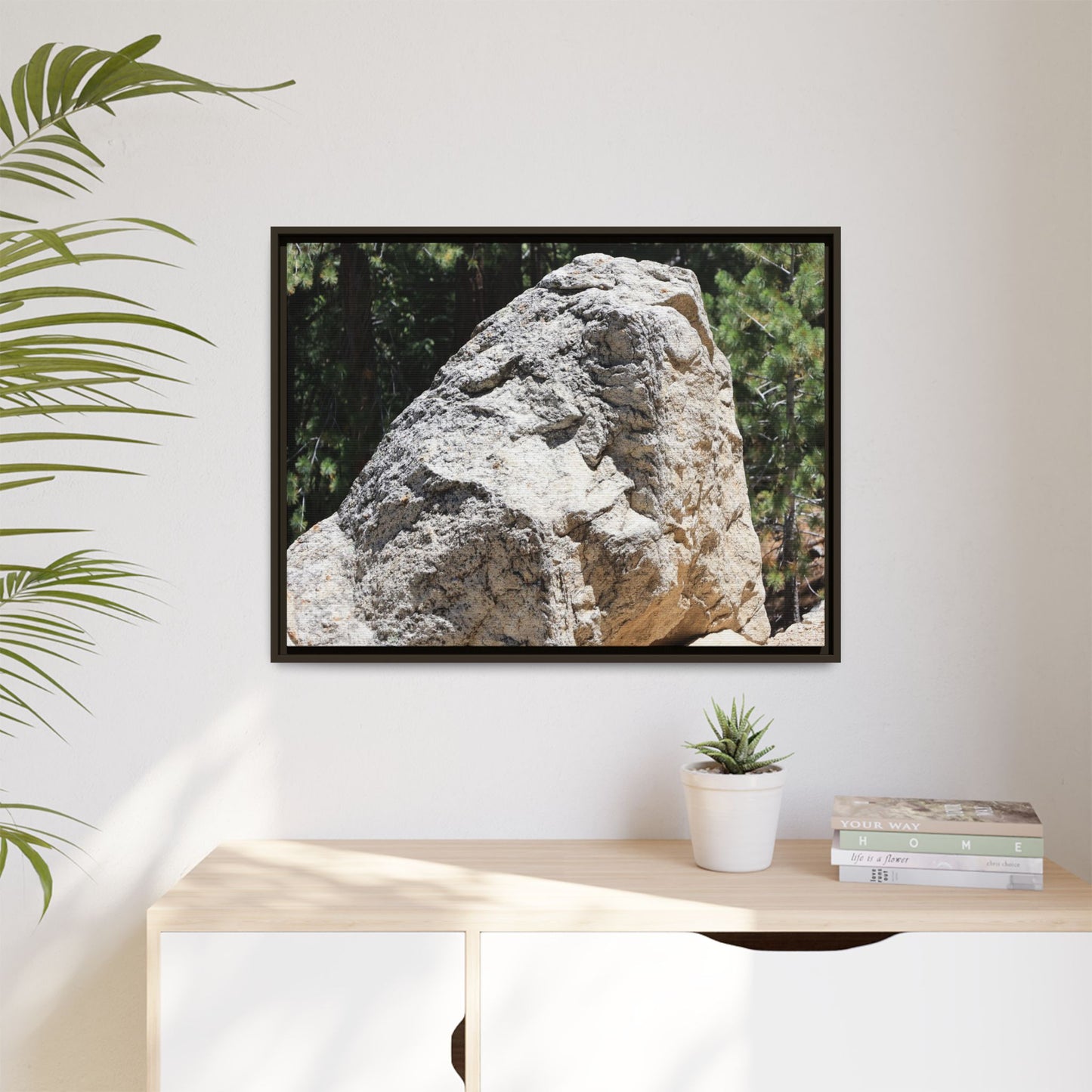Stone's Silent Whisper - Unique Stretched Canvas Wall Art