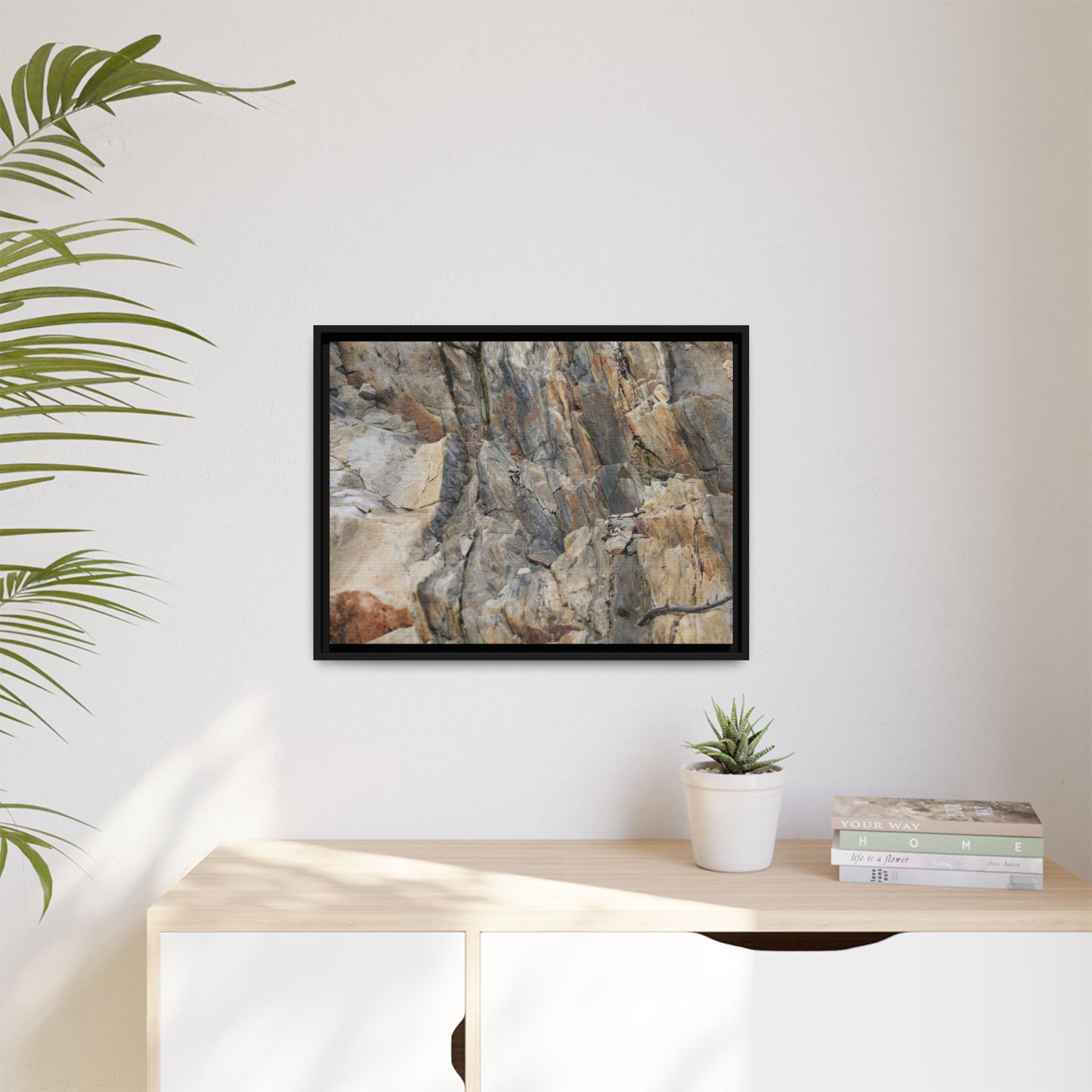 Stone's Silent Symphony - Unique Stretched Canvas Wall Art