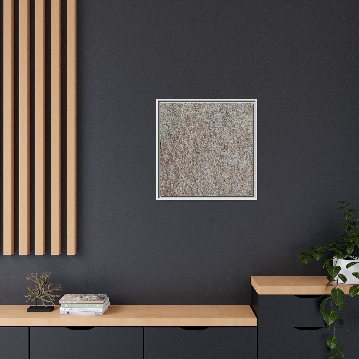 Granular Whispers - Unique Stretched Canvas Wall Art