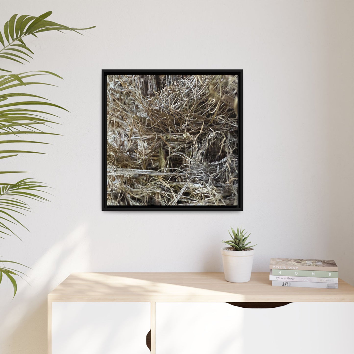 Tangled Whispers of Autumn - Unique Stretched Canvas Wall Art