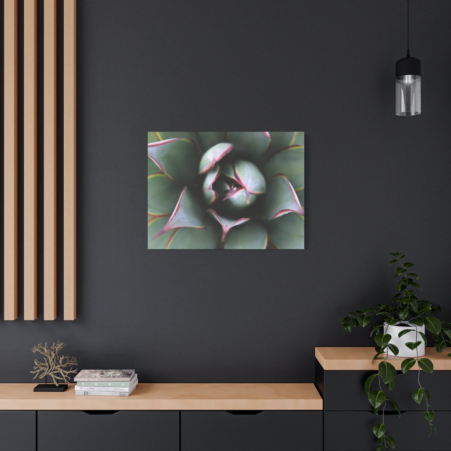 Emerald Spiral - Unique Frameless Canvas Wall Art