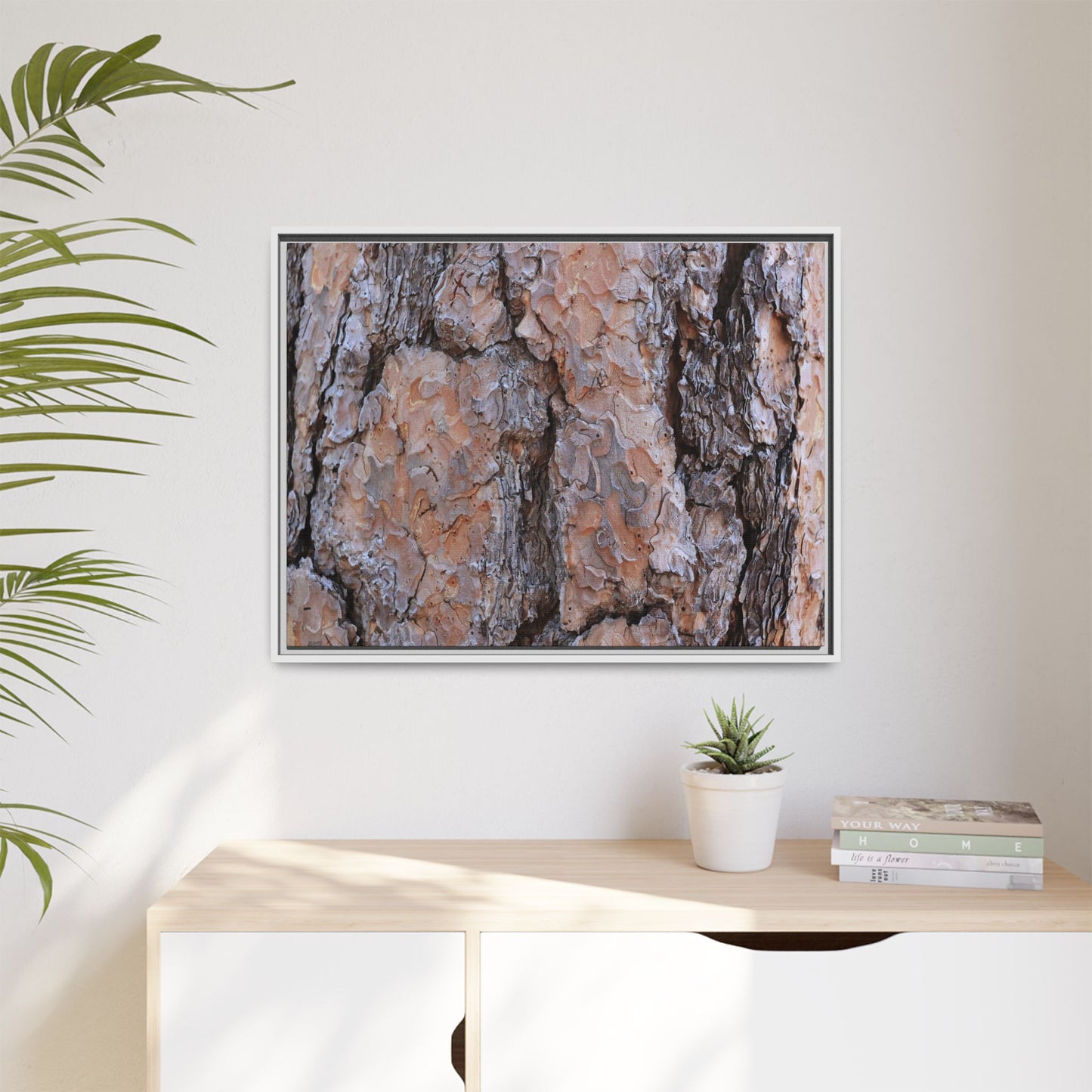 Tree Skin Symphony - Unique Stretched Canvas Wall Art