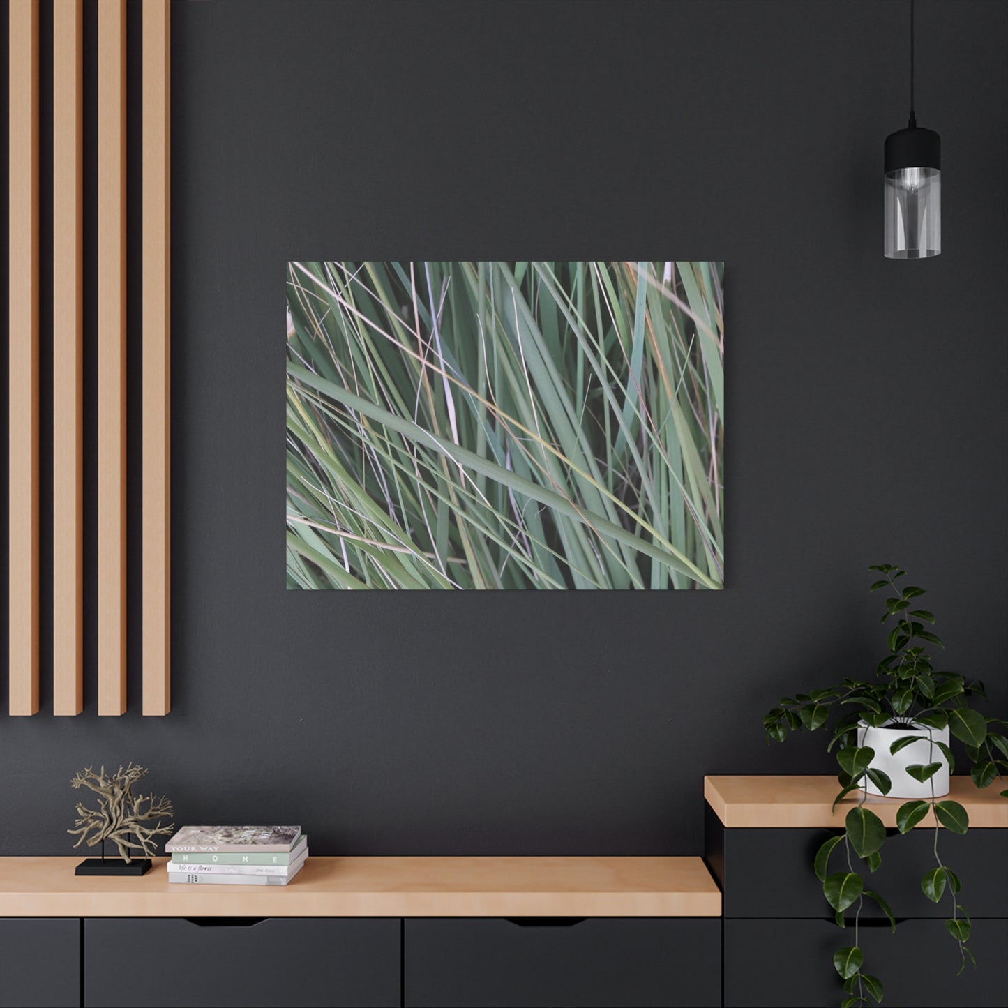 Whispers of Green - Unique Frameless Canvas Wall Art