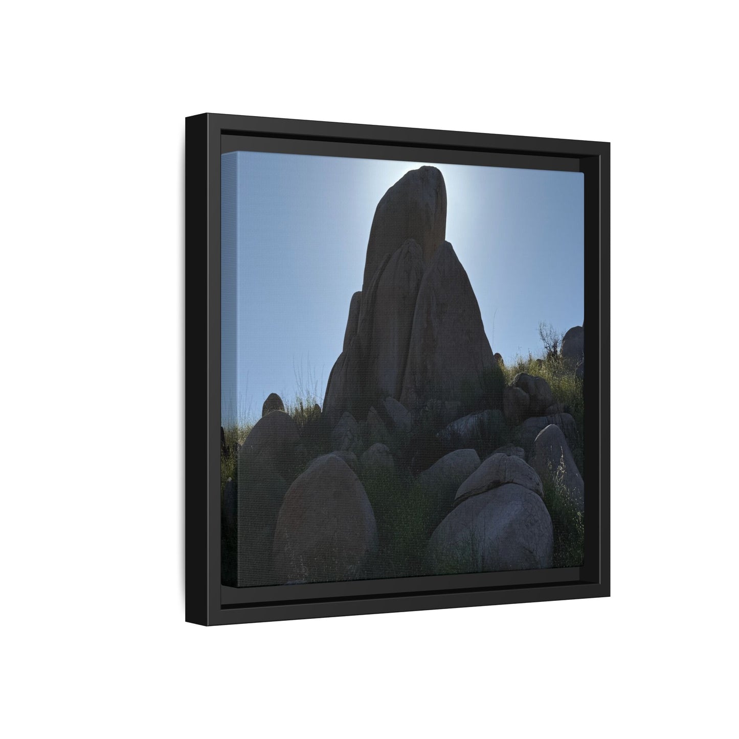 Boulder Silhouette - Unique Stretched Canvas Wall Art