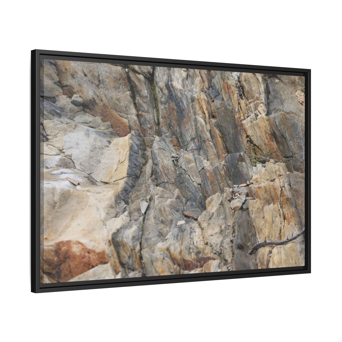 Stone's Silent Symphony - Unique Stretched Canvas Wall Art