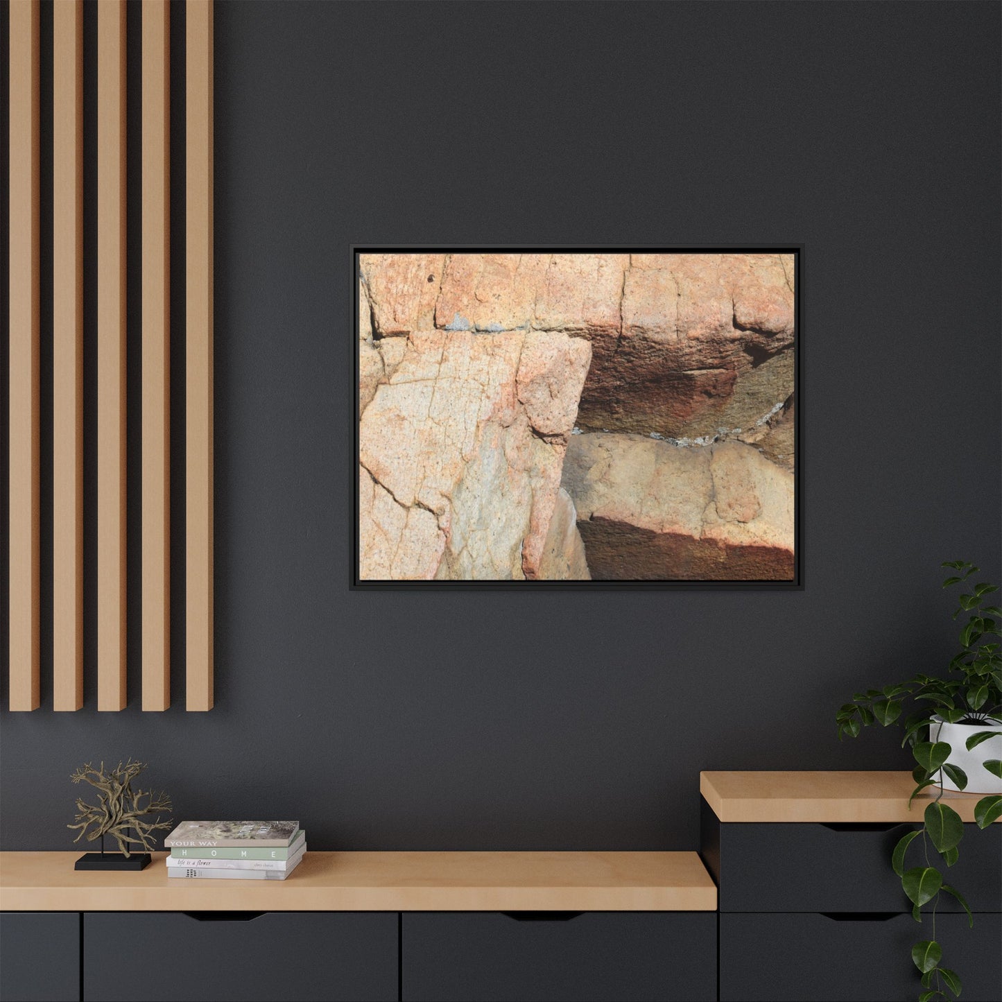 Fractured Stone - Unique Stretched Canvas Wall Art