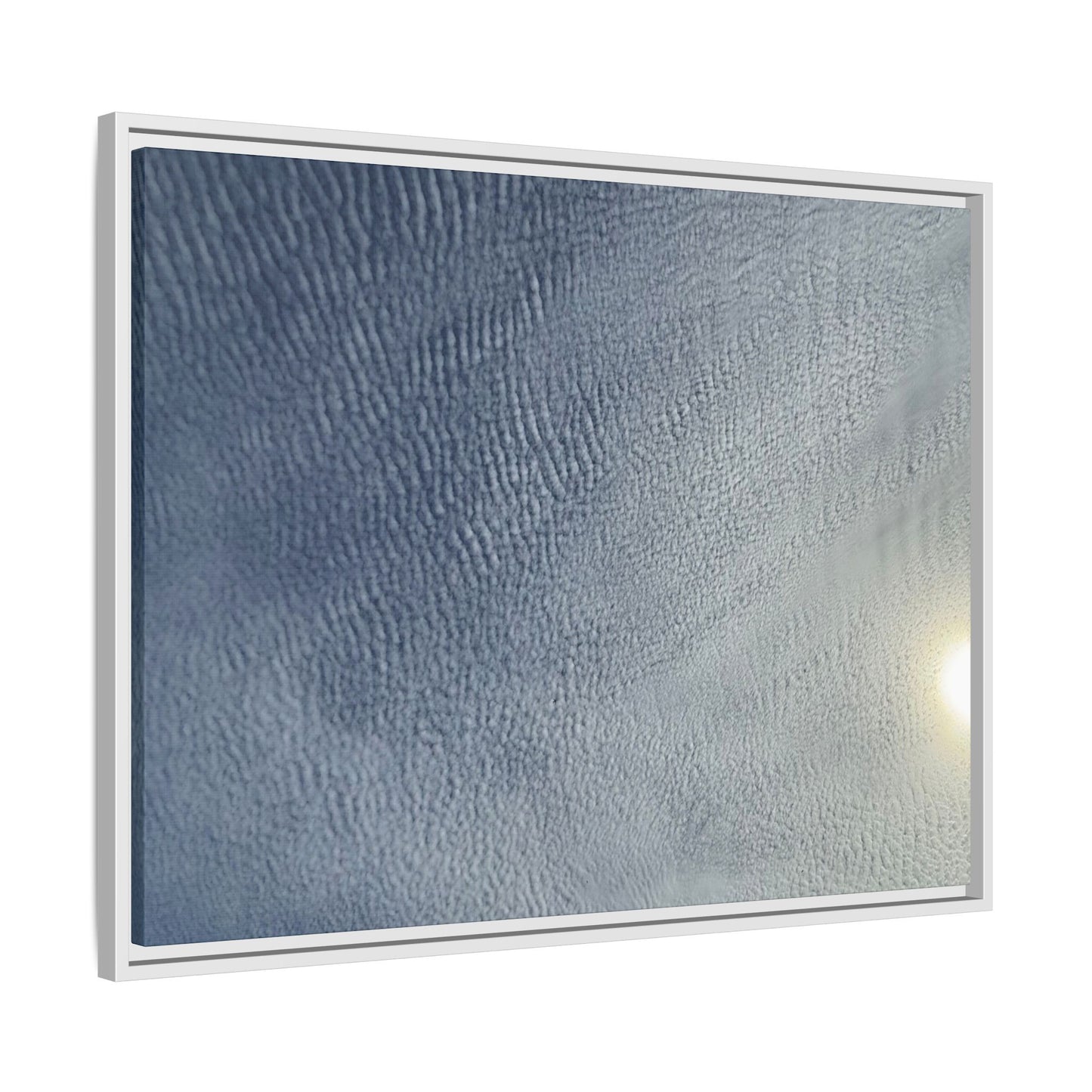 Undulating Whispers of Cerulean Stillness - Unique Stretched Canvas Wall Art