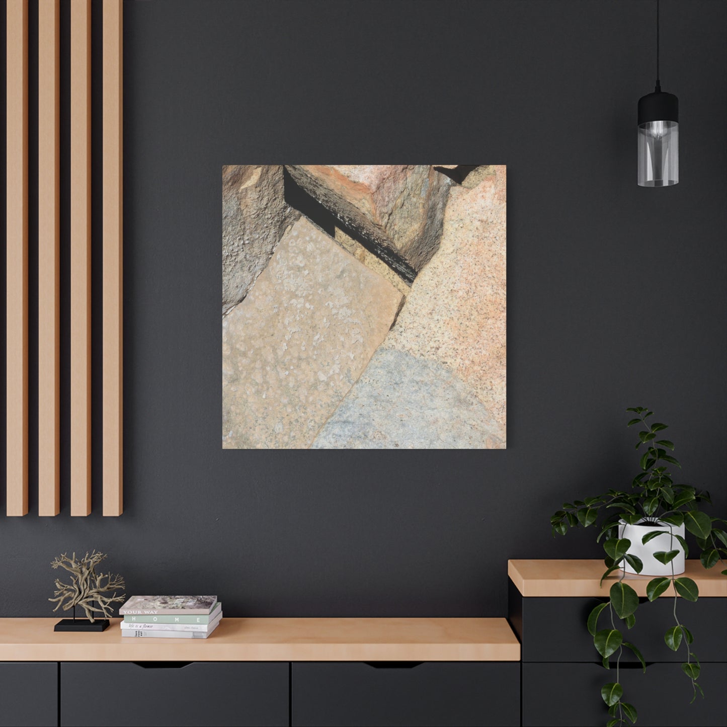 Stone Fragments - Unique Frameless Canvas Wall Art