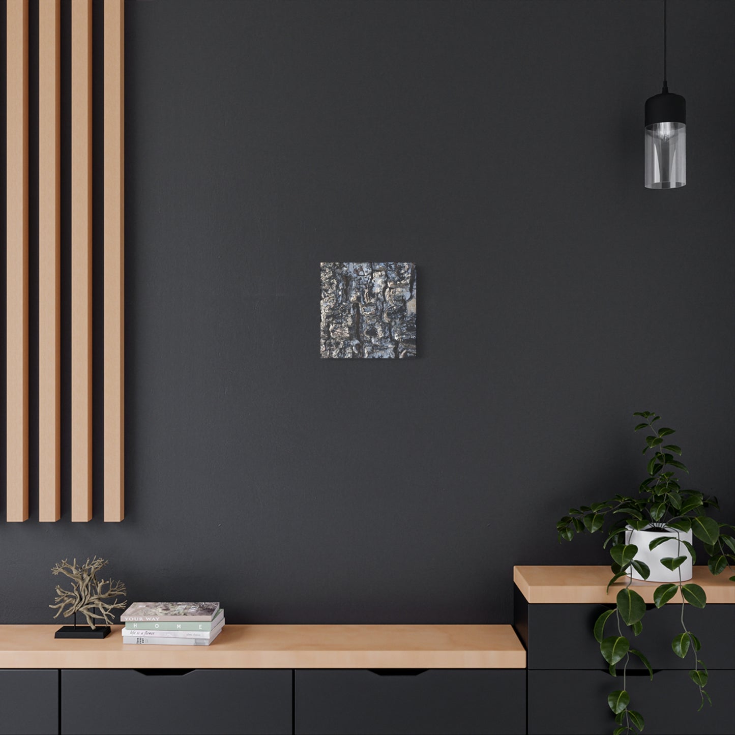 Textured Whispers of the Ancient Tree - Unique Frameless Canvas Wall Art