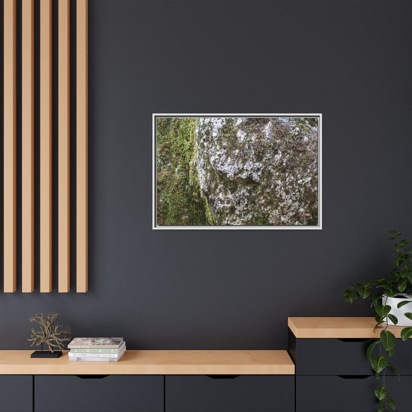 Lichen Landscape - Unique Stretched Canvas Wall Art