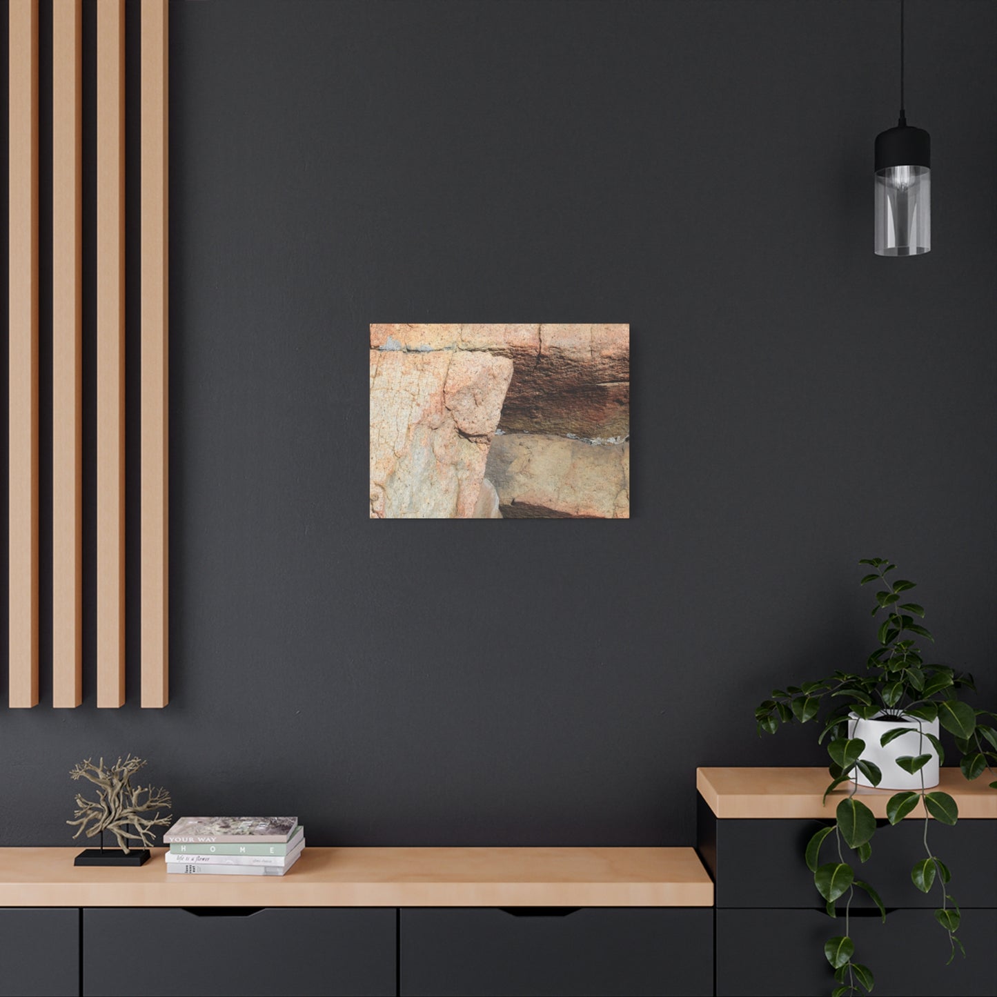 Layered Echoes - Unique Frameless Canvas Wall Art