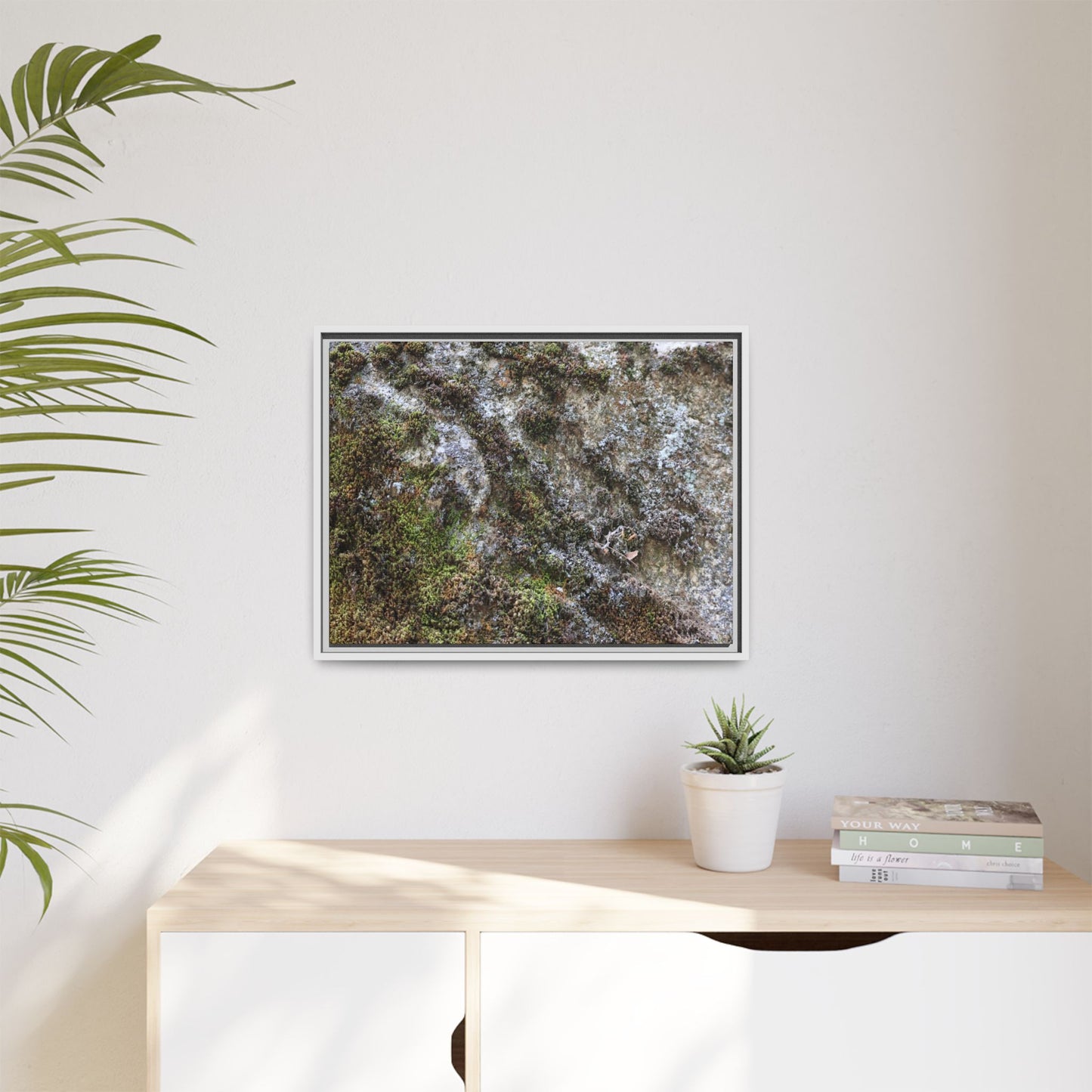 Mossy Whispers - Unique Stretched Canvas Wall Art