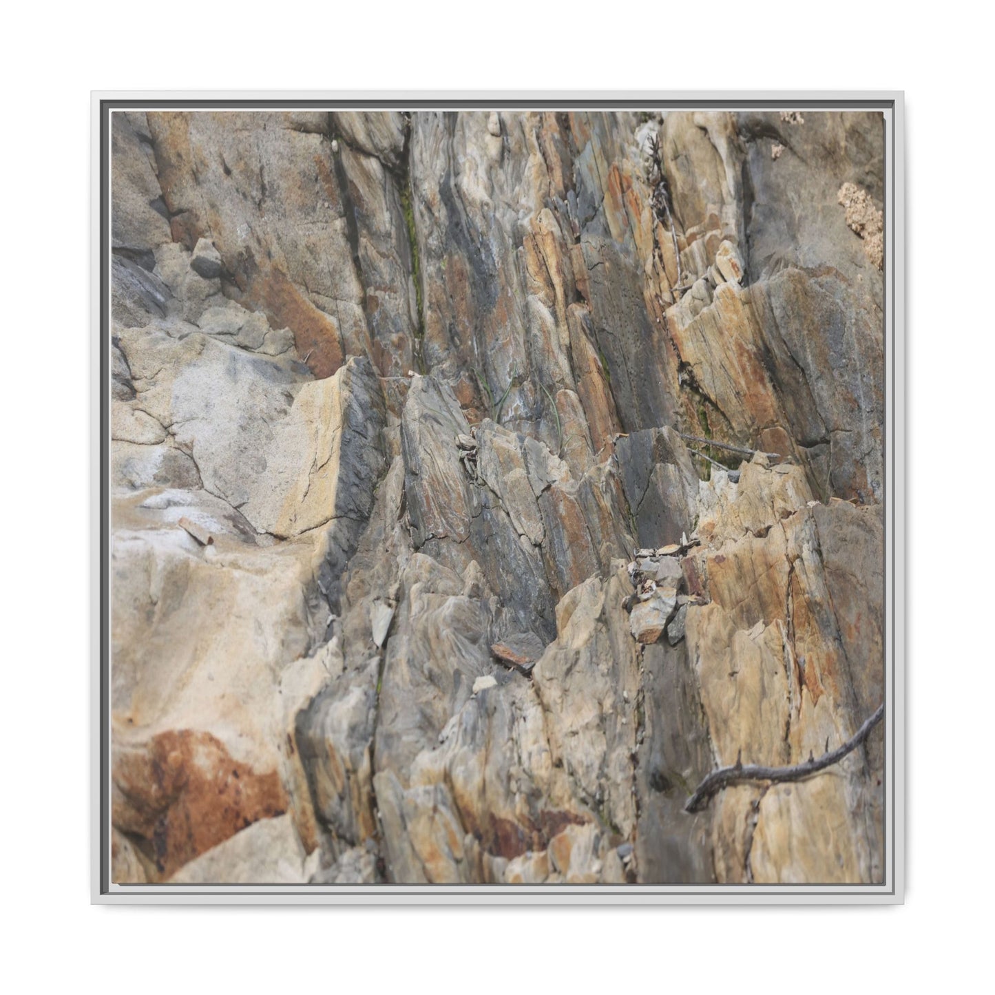 Stone's Silent Symphony - Unique Stretched Canvas Wall Art