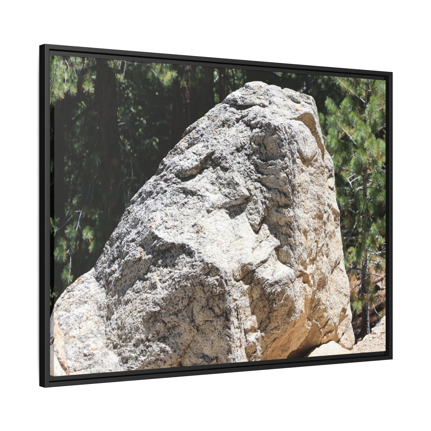 Stone's Silent Whisper - Unique Stretched Canvas Wall Art