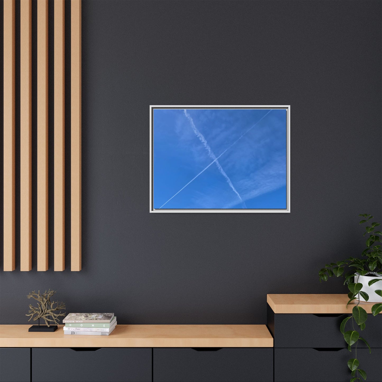 Sky Crossroads - Unique Stretched Canvas Wall Art