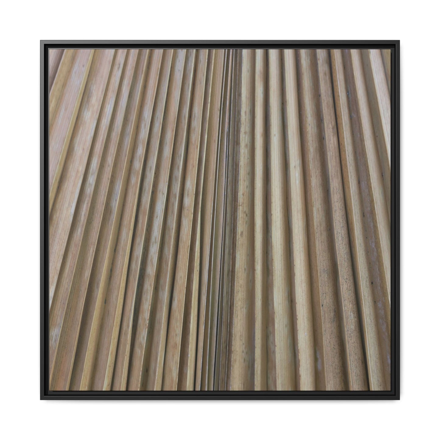 Wooden Whispers - Unique Stretched Canvas Wall Art