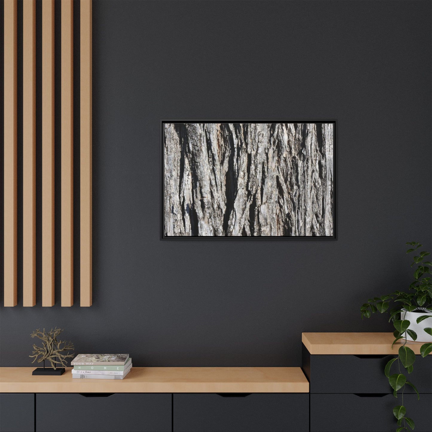 Bark Lines - Unique Stretched Canvas Wall Art