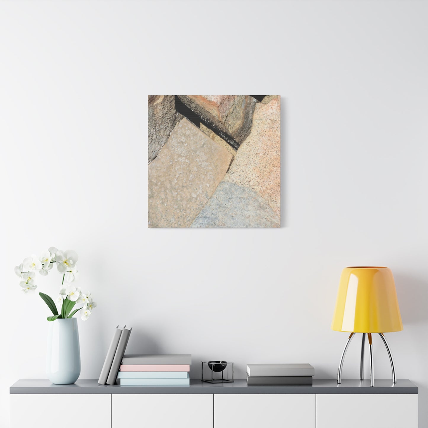 Stone Fragments - Unique Frameless Canvas Wall Art