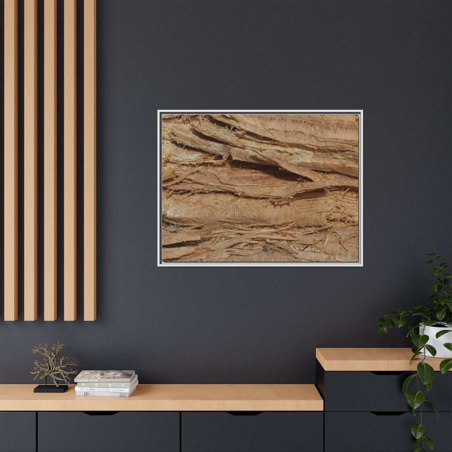 Splintered Bark - Unique Stretched Canvas Wall Art
