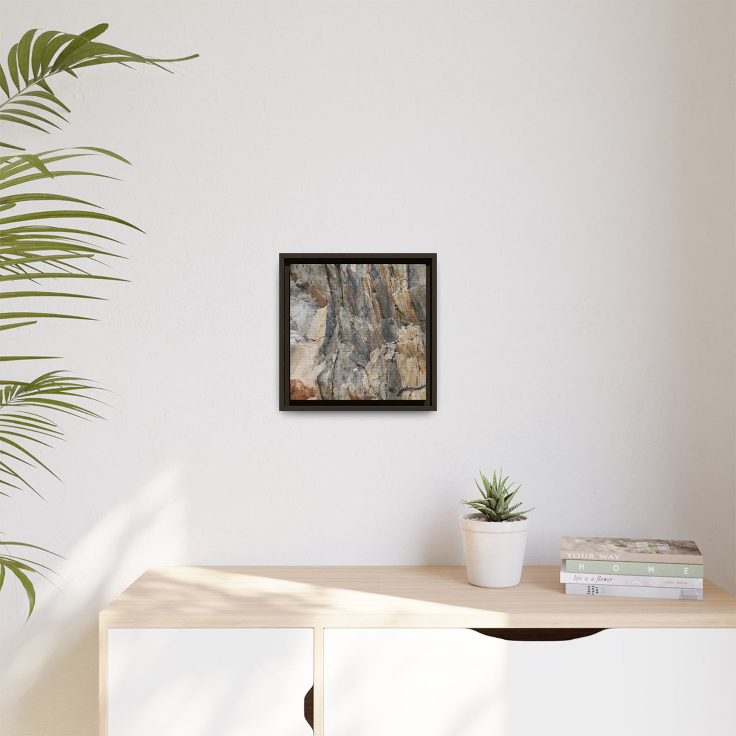 Stone's Silent Symphony - Unique Stretched Canvas Wall Art
