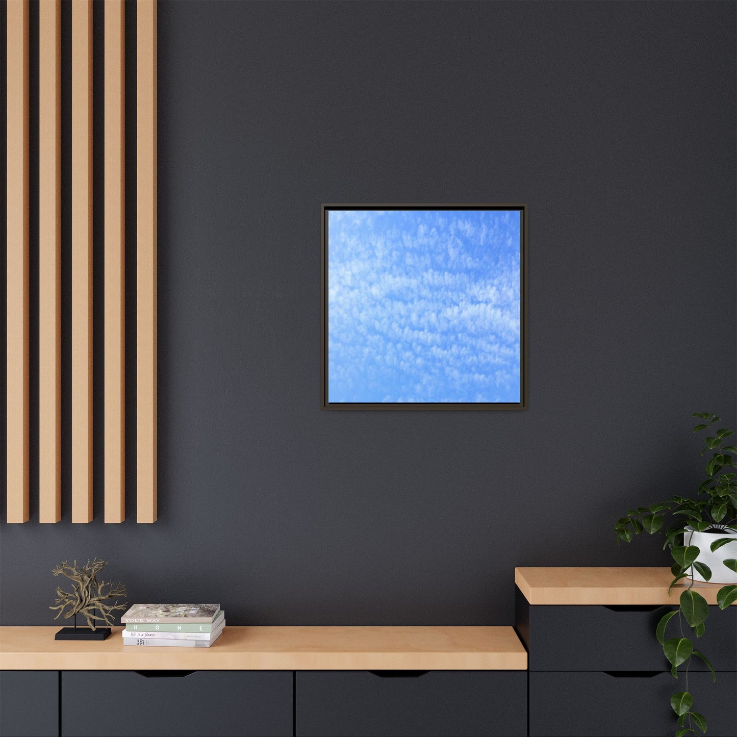 Wispy Blue Dreams - Unique Stretched Canvas Wall Art