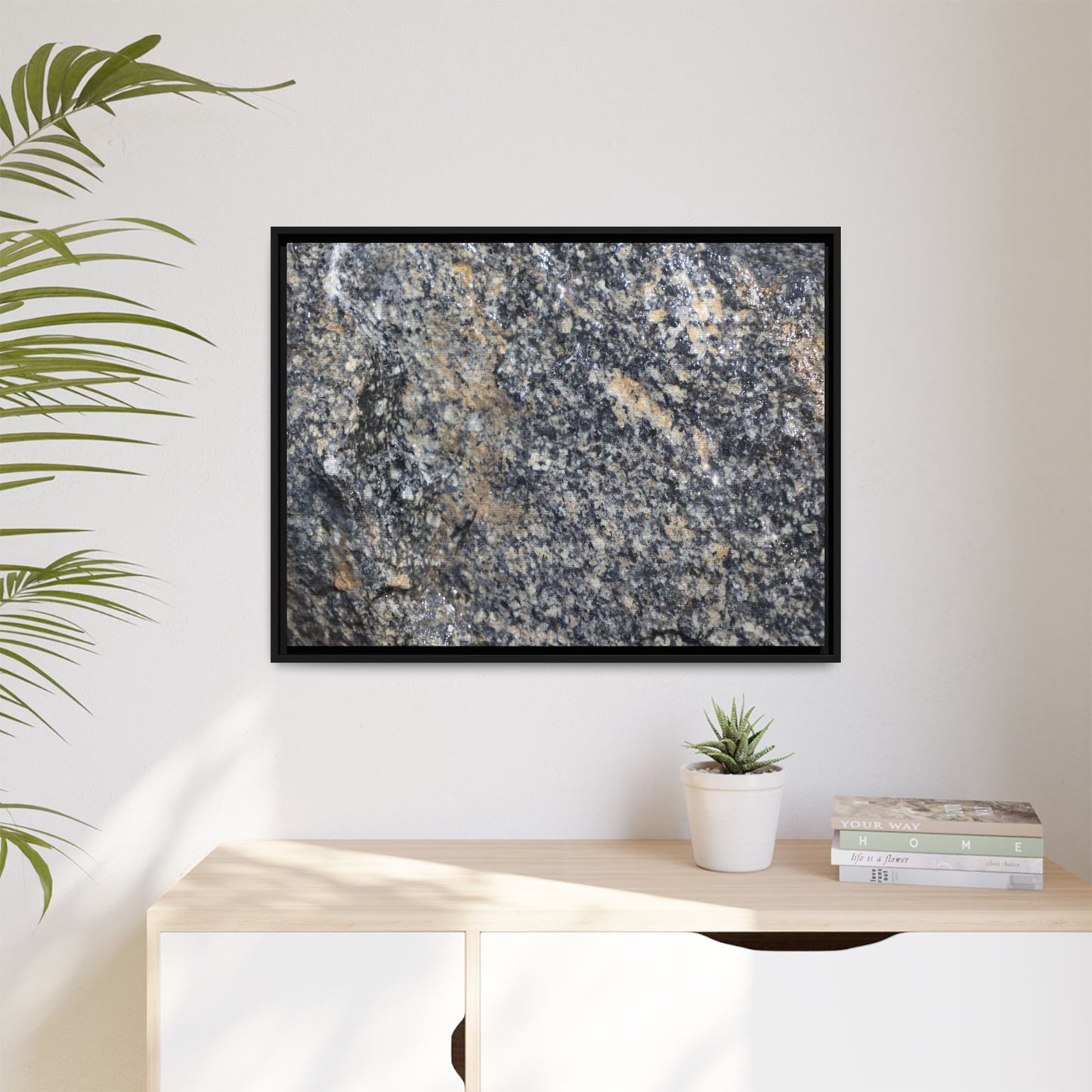 Crystalline Echoes - Unique Stretched Canvas Wall Art