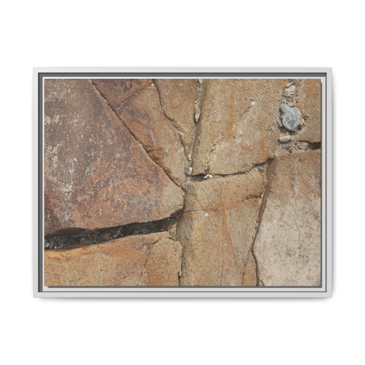 Rusty Crevices - Unique Stretched Canvas Wall Art