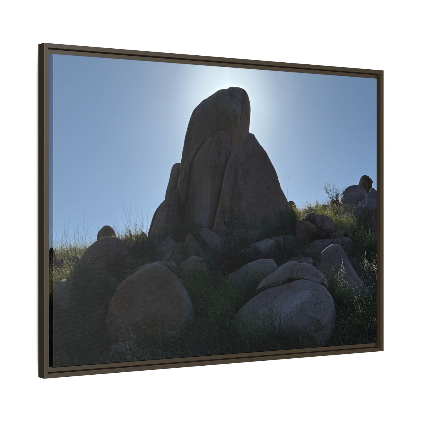 Boulder Silhouette - Unique Stretched Canvas Wall Art