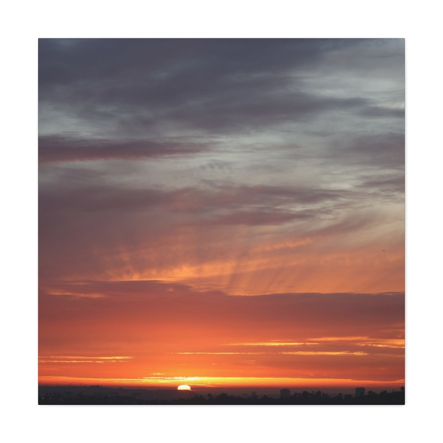 Horizon's Ember - Unique Frameless Canvas Wall Art